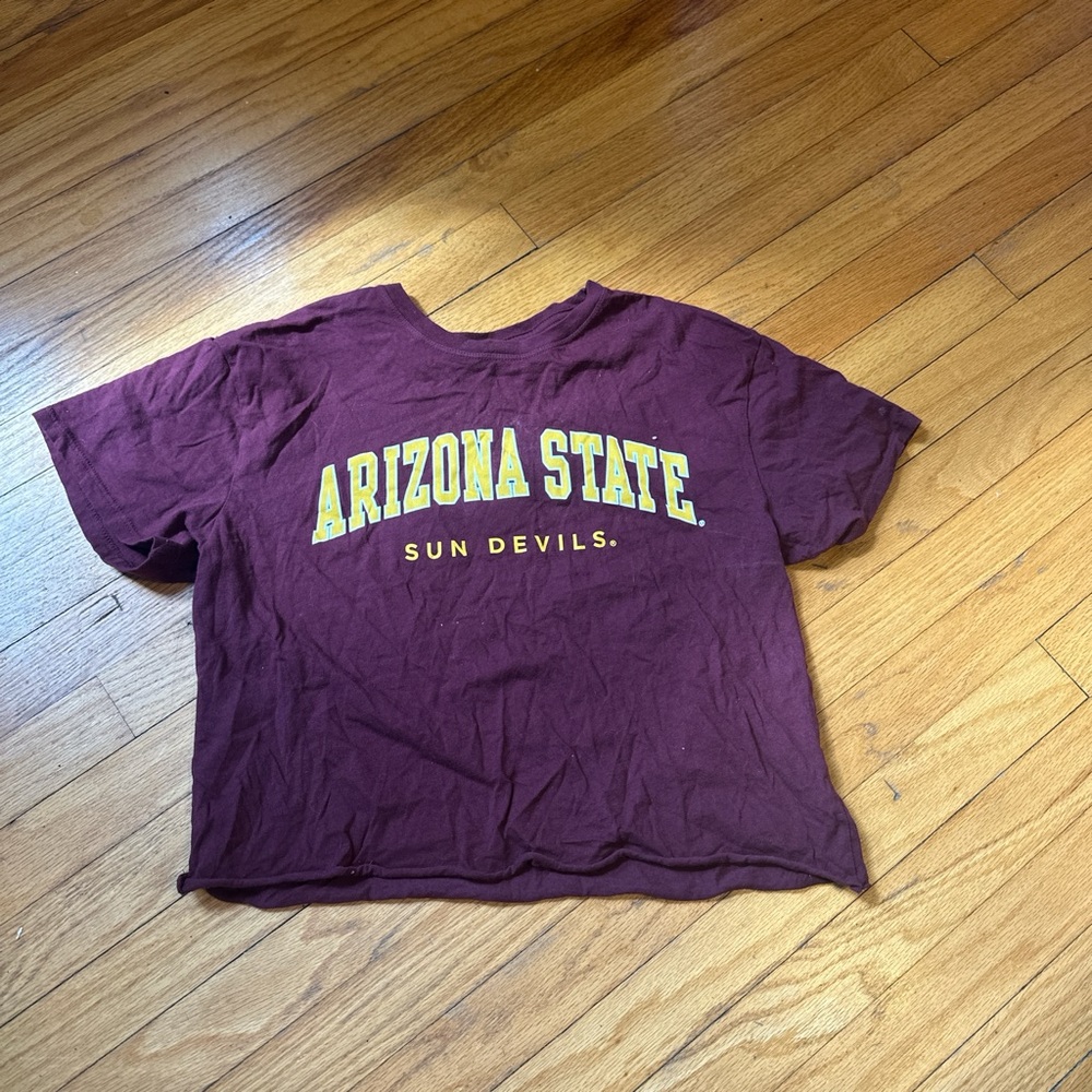 Arizona State Sun Devils Cropped Maroon T-Shirt